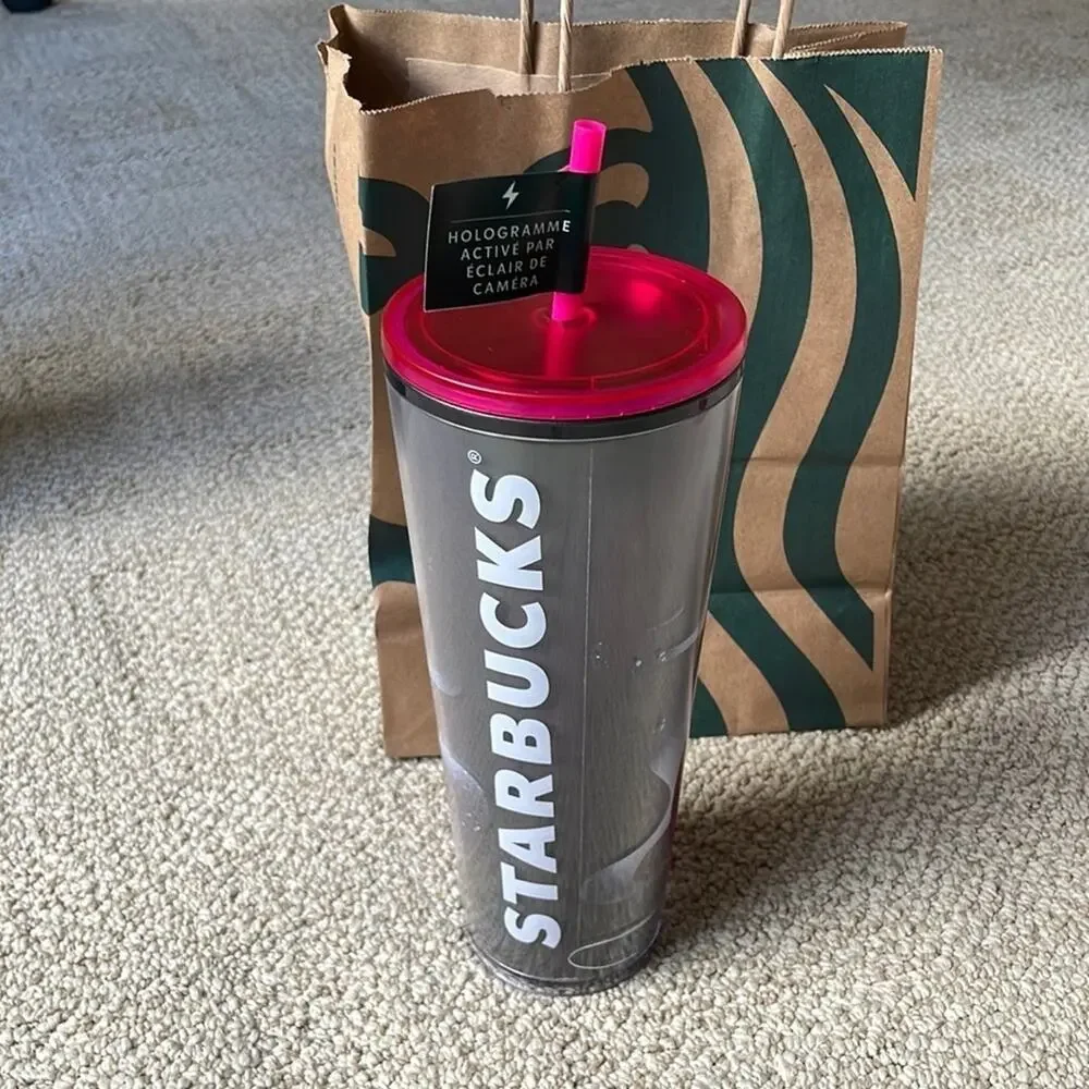 Starbucks Pumpkin Holographic Cold Cup Venti 24oz Halloween 2023 Tumbler